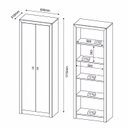 Ver imagem 2 de Conjunto 4 Peças com Escrivaninha em L, Gaveteiro, Armário Multiuso Alto e Estante Livreiro