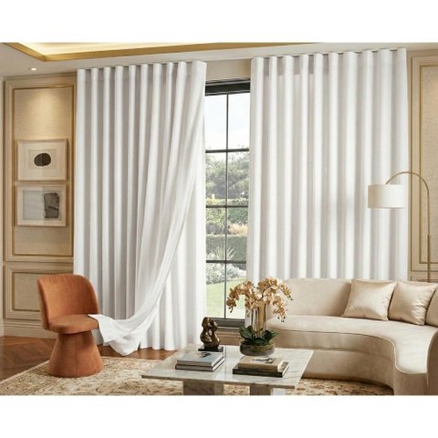 Cortina Wave Cannes - 6,40 (l) X 2,60 (a) - Marfim