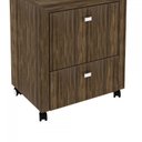 Ver imagem 5 de Kit 4 Peças com Escrivaninha em L, Gaveteiro, Armário Multiuso Alto e Estante Livreiro