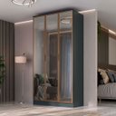 Ver imagem 1 de Guarda Roupa Ravi em Mdf 3 Portas Reflecta 120,5x232,2cm Grafitto 1120