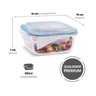 Kit 2 Potes Vidro Hermético Trava Quadrado 800ml Marmita - 2