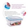Kit 2 Potes Vidro Hermético Trava Quadrado 800ml Marmita - 5