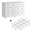 Ver imagem 2 de Cômoda 6 Gavetas Com Divisoria Ditália Dm-217 Branco