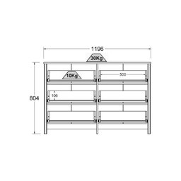 Cômoda 6 Gavetas Com Divisoria Ditália Dm-217 Branco - 9