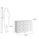 Ver mais imagens de Cômoda 6 Gavetas Com Divisoria Ditália Dm-217 Branco