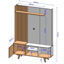 Ver imagem 3 de Home Estante Rack Corumbau para Tv até 55 Polegadas Naturale/off White