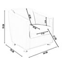 Ver imagem 3 de Kit 6 Poltronas Decorativa para Sala Recepção Manicure Cadeira Reforçada Mila Corino Pés Cromado