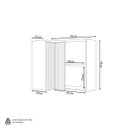 Ver imagem 2 de Armário Aéreo Decorativo 3 Portas Solari MDF 93cm Dobradiças com Amortecimento Jequitibá/Gris Fosco