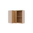 Ver imagem 5 de Armário Aéreo Decorativo 3 Portas Solari MDF 93cm Dobradiças com Amortecimento Jequitibá/Gris Fosco