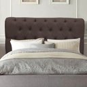 Ver imagem 1 de Cabeceira Estofada Cama Box King 195cm París Veludo Marrom- Mabe Magazine