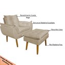 Ver imagem 5 de Conjunto Decorativo Poltrona com Puff Opala Suede Bege - Montanaris Decor MD MONTANARIS DECOR
