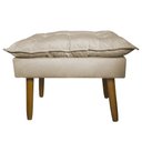 Ver imagem 3 de Conjunto Decorativo Poltrona com Puff Opala Suede Bege - Montanaris Decor MD MONTANARIS DECOR