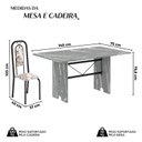 Ver imagem 3 de Conjunto Sala de Jantar com 6 Cadeiras Lara Preto/Arabesco