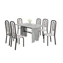 Ver imagem 2 de Conjunto Sala de Jantar com 6 Cadeiras Lara Preto/Arabesco