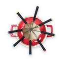 Ver imagem 4 de Panela de Fondue em Cerâmica com 13 Peças Vermelho - Brinox