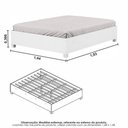 Ver imagem 5 de Guarda Roupa Sevilha com Espelho e Cama Casal Carioca Móveis Branco
