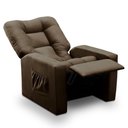 Ver imagem 4 de Poltrona Do Papai Reclinável Irlanda Suede Marrom Madelina Decor