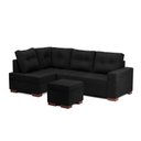 Ver imagem 2 de Sofá de Canto com Puff 6 Lugares 238cm Gávea Preto