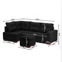 Ver imagem 3 de Sofá de Canto com Puff 6 Lugares 238cm Gávea