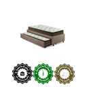 Ver imagem 6 de Bicama Box Solteiro Tecido Linho Marrom 88x188 com Dois Colchões Molas Ensacadas Comfy Ecoflex