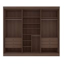 Ver imagem 4 de Guarda-Roupa Casal Ripado 100% MDF 6 Portas 6 Gavetas Paris Plus Marrom/Castanho/Off White