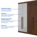 Ver imagem 6 de Guarda-Roupa Casal Ripado 100% MDF 6 Portas 6 Gavetas Paris Plus Marrom/Castanho/Off White