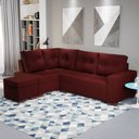 Ver imagem 5 de Sofá de Canto com Puff 7 Lugares 238cm Gávea Vermelho