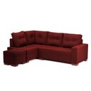 Ver imagem 7 de Sofá de Canto com Puff 7 Lugares 238cm Gávea Vermelho