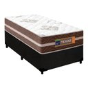 Ver imagem 1 de Cama Box Solteiro Suede + Colchão Molas Ensacadas Texas Prime Colchões 88cm - Suporta até 120 Kg