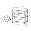 Ver imagem 2 de Aparador Carrinho Chá 2 Gavetas Ba-135 Denver