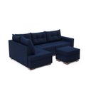 Ver imagem 6 de Sofá de Canto com Puff 7 Lugares 238cm Gloria Azul