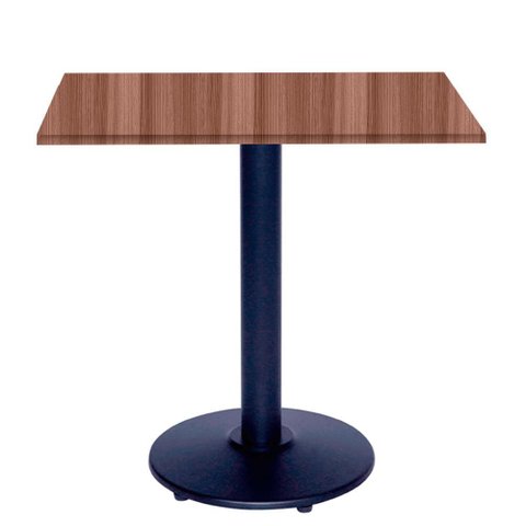 Mesa Bistrô Ferro Preto 111,50 Cm (alt) Disco Redondo Tampo Mdp Quadrado 70 Cm (larg) X 2,50 Cm (