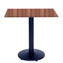 Ver imagem 1 de Mesa Bistrô Ferro Preto 111,50 Cm (alt) Disco Redondo Tampo Mdp Quadrado 70 Cm (larg) X 2,50 Cm (