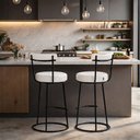 Ver imagem 2 de Banqueta Alta para Cozinha Área Gourmet Miami Couríssimo Branco - Abmaza