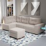 Sofá de Canto com Puff 7 Lugares 238cm Gloria  - 1