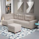 Ver imagem 1 de Sofá de Canto com Puff 7 Lugares 238cm Gloria