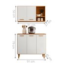 Ver imagem 3 de Kit Cozinha Susi 5 Portas Off White