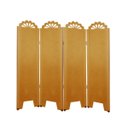 Ver imagem 1 de Biombo Liso com Detalhes 4 Folhas c/ 08 Pezinhos
