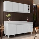 Ver imagem 1 de Armário Nevada e Balcão 180cm com Tampo Dallas Branco - Lumil