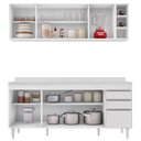 Ver imagem 3 de Armário Nevada e Balcão 180cm com Tampo Dallas Branco - Lumil