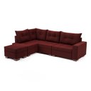 Ver imagem 6 de Sofá de Canto com Puff 7 Lugares 238cm Gloria Vermelho