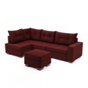 Ver imagem 2 de Sofá de Canto com Puff 7 Lugares 238cm Gloria