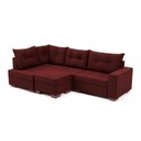 Ver imagem 4 de Sofá de Canto com Puff 7 Lugares 238cm Gloria