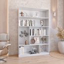 Ver imagem 5 de Estante de Livros 120CMX180CM 5 Prateleiras Seattle Yescasa Branco