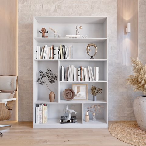 Estante para Livros 180cmx120cm 5 Prateleiras Seattle Yescasa