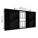 Ver imagem 2 de Janela Veneziana de Alumínio 6 Folhas com Grade e Fecho Embutido 100x200cm Lucasa Eccellente
