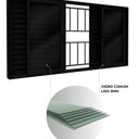 Ver imagem 4 de Janela Veneziana de Alumínio 6 Folhas com Grade e Fecho Embutido 100x200cm Lucasa Eccellente