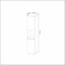 Ver imagem 3 de Balcão Bebedouro Multiuso com 2 Portas Multimóveis CR20008 Branco