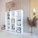 Ver imagem 5 de Estante de Livros 136CMX137,5cm Baixa 11 Prateleiras London Yescasa Branco