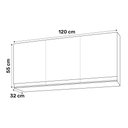Ver imagem 7 de Balcão Gabinete Andréia Sem Tampo 120CM 2 Portas E Armário Aéreo 3 Portas - AJL Móveis Andreia Preto